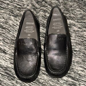 Geox Boys New Fast Loafers Black Slip-On Size EU Boys 28 Italian Patent